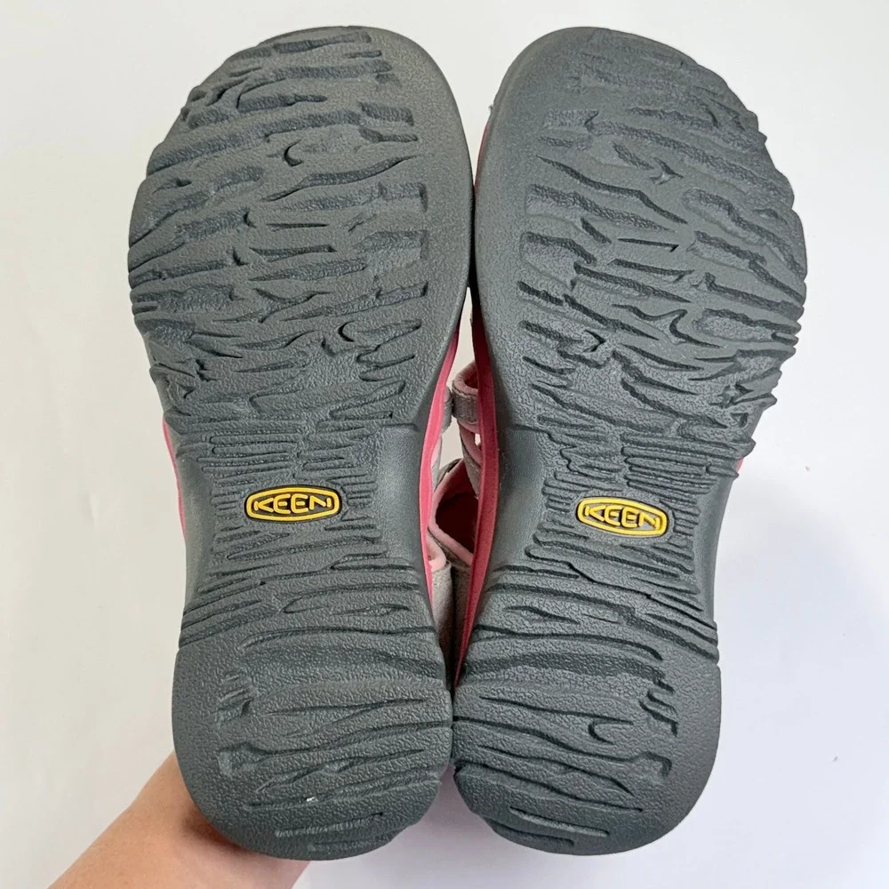 NEW KEEN Whisper Sandal Womens 8 Grey Pink Hiking Trail Waterproof Sport Outdoor